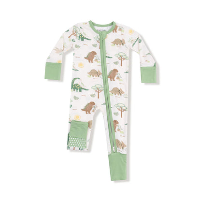 2-Way Zipper Romper- Baby Love Dinos