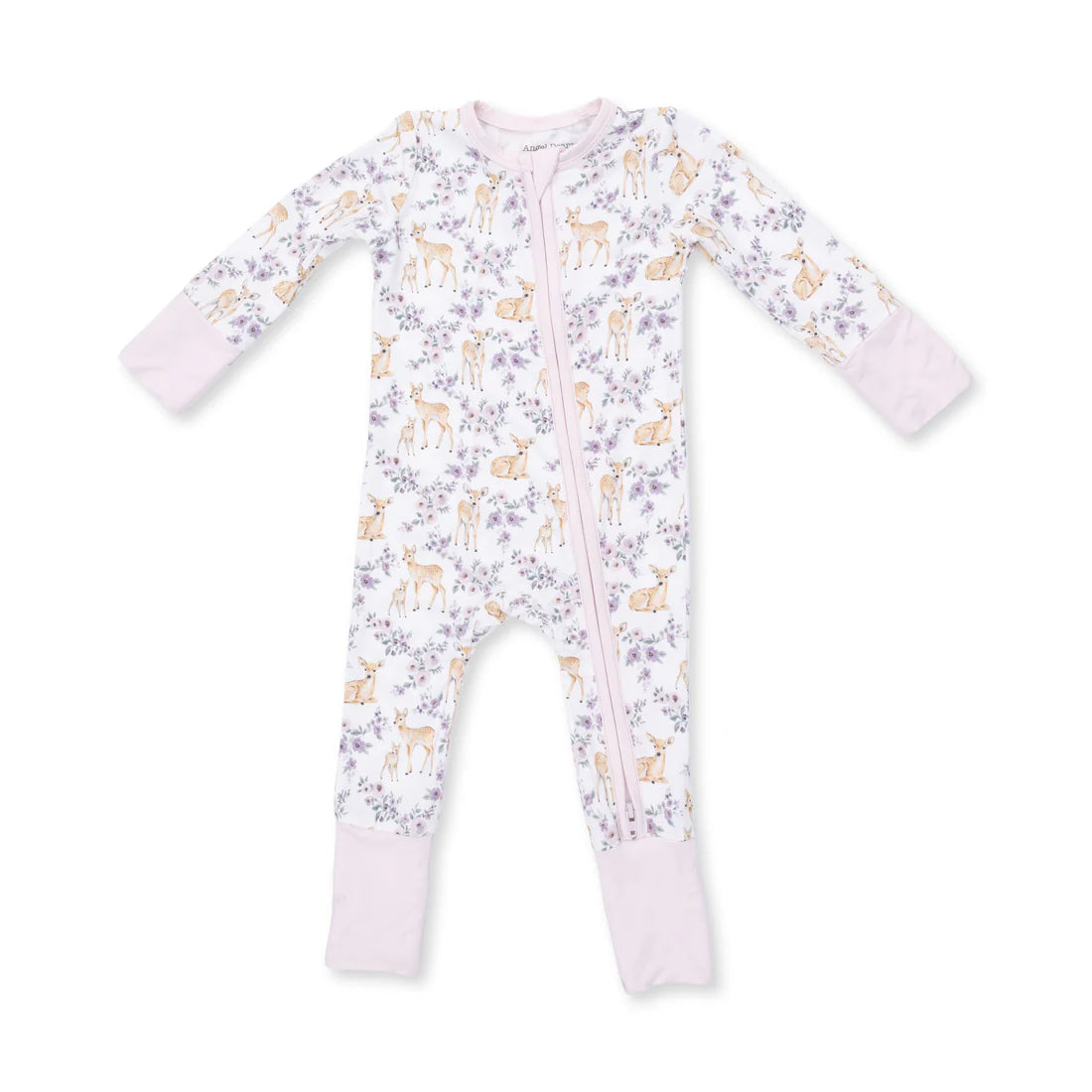 Convertible 2-Way Zipper Romper- Floral Deer