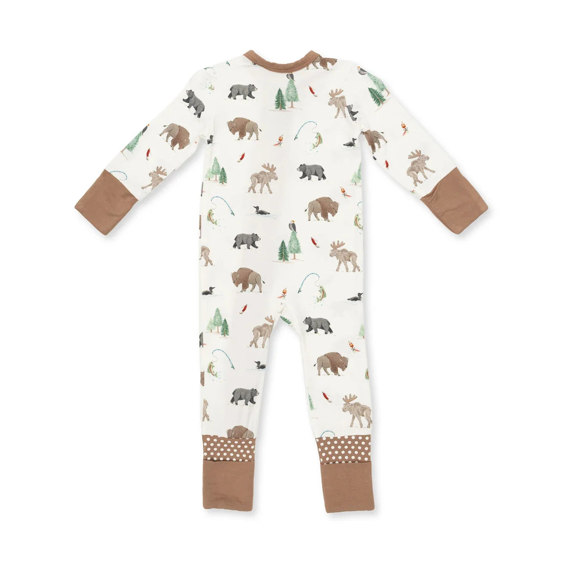 Convertible 2-Way Zipper Romper- Northern Woodland Animals