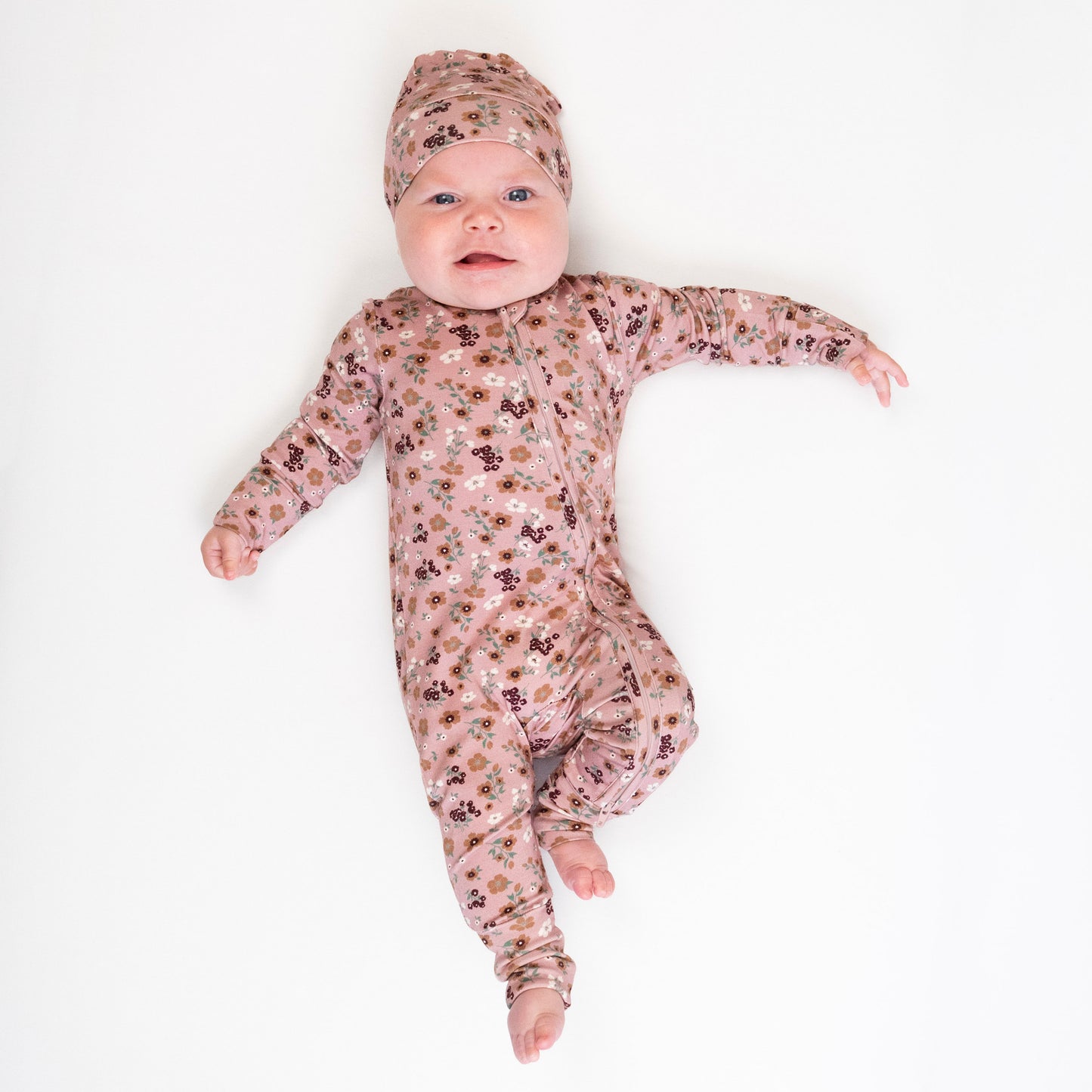 Bamboo Footless Zipper Sleeper- Velvet Garden