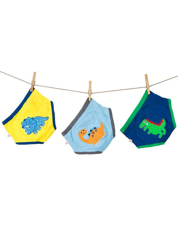 Organic Cotton 3pc. Potty Training Pants- Jurassic Pals