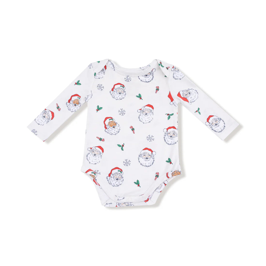 Long Sleeve Bodysuit- Vintage Santas