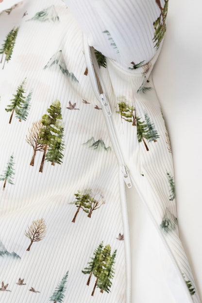 2.5 TOG Ribbed Bamboo Sleep Bag- Misty Forest