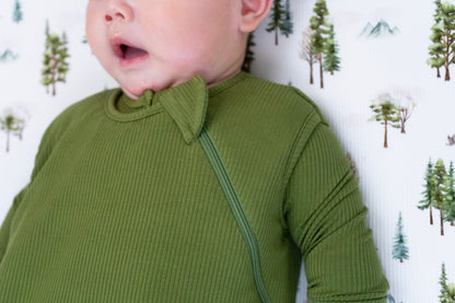 1.0 TOG Ribbed Bamboo Sleep Bag- Olive Green