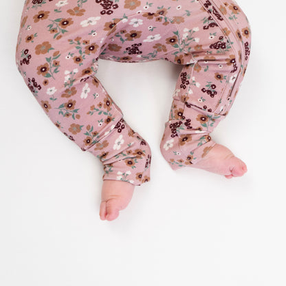 Bamboo Footless Zipper Sleeper- Velvet Garden