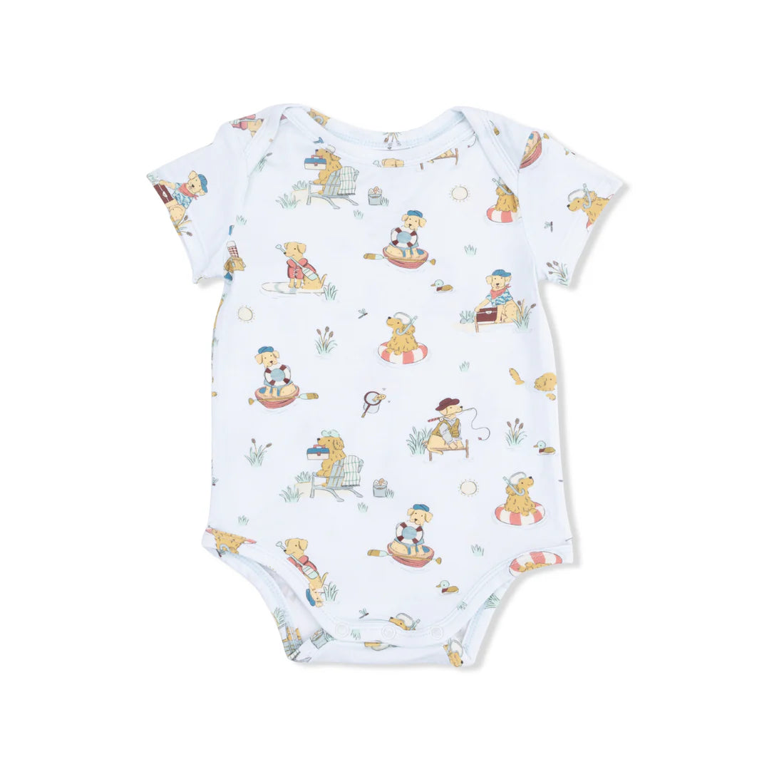Bamboo Short Sleeve Bodysuit- Lake Buddy Dogs