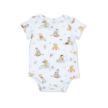 Bamboo Short Sleeve Bodysuit- Lake Buddy Dogs