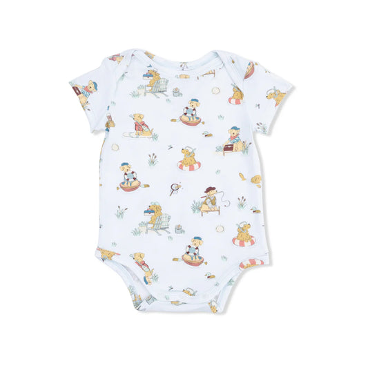 Bamboo Short Sleeve Bodysuit- Lake Buddy Dogs