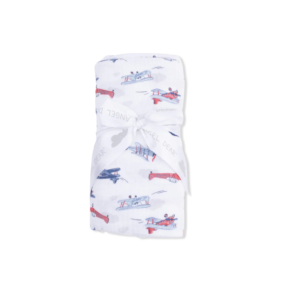 Cotton Muslin Swaddle Blanket- Vintage Planes