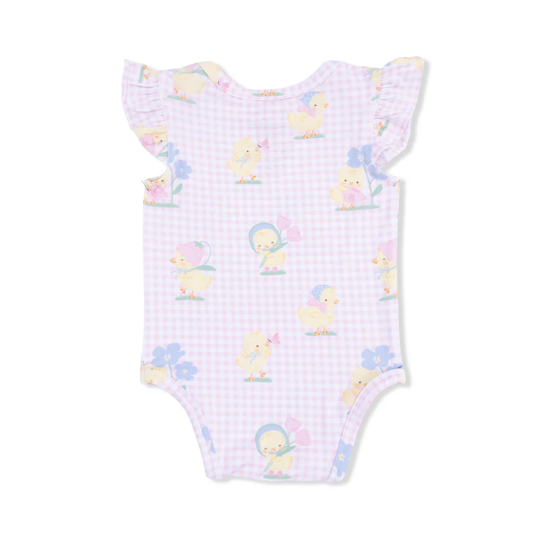 Bamboo Ruffle Bodysuit- Vintage Spring Ducklings