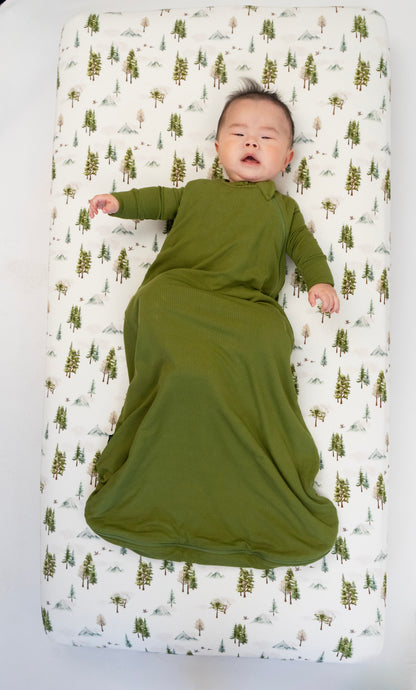 1.0 TOG Ribbed Bamboo Sleep Bag- Olive Green