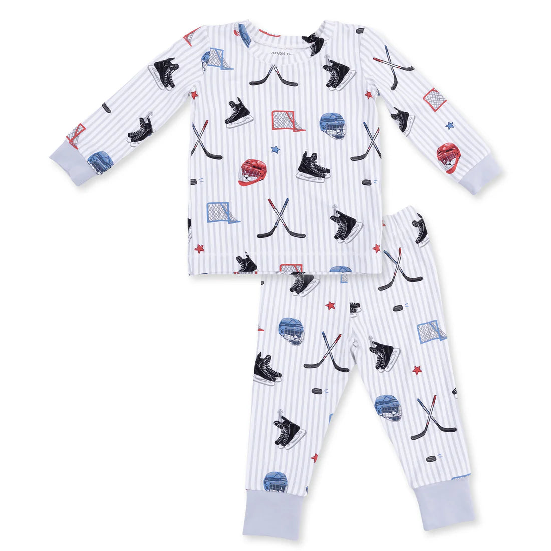 Long Sleeve Loungewear Set- Hockey Stripe