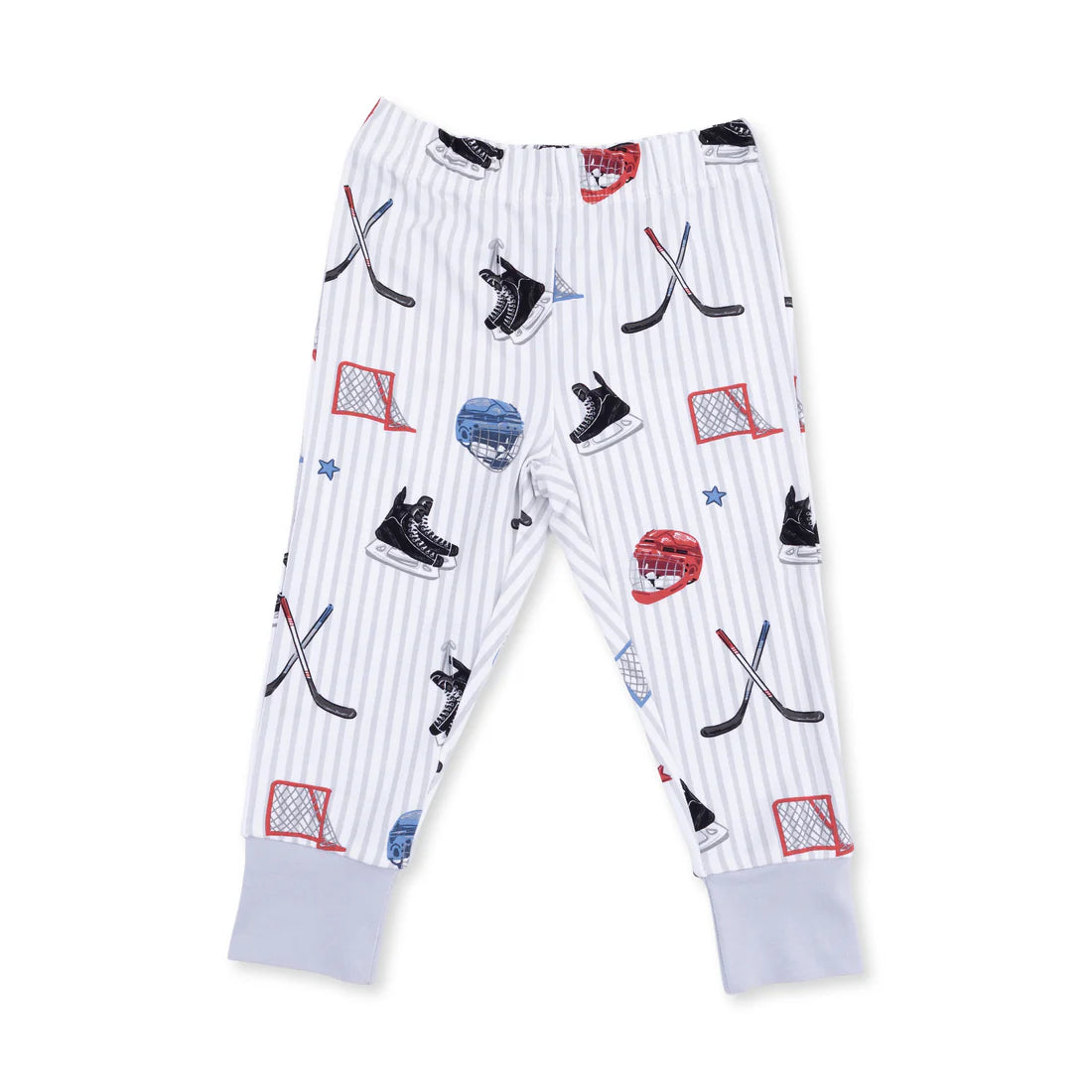 Long Sleeve Loungewear Set- Hockey Stripe