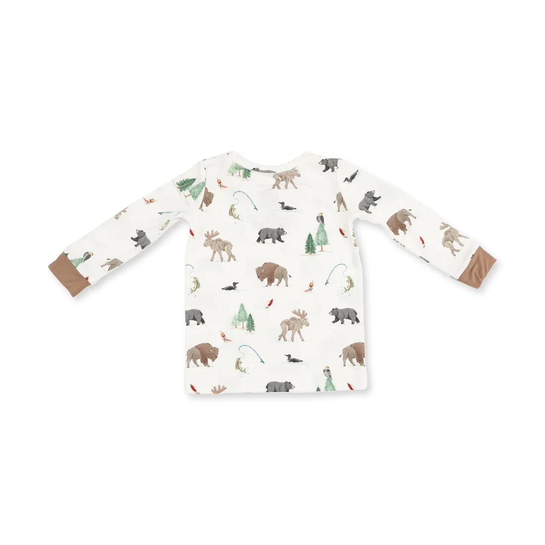 Long Sleeve Loungewear Set- Northern Woodland Animals