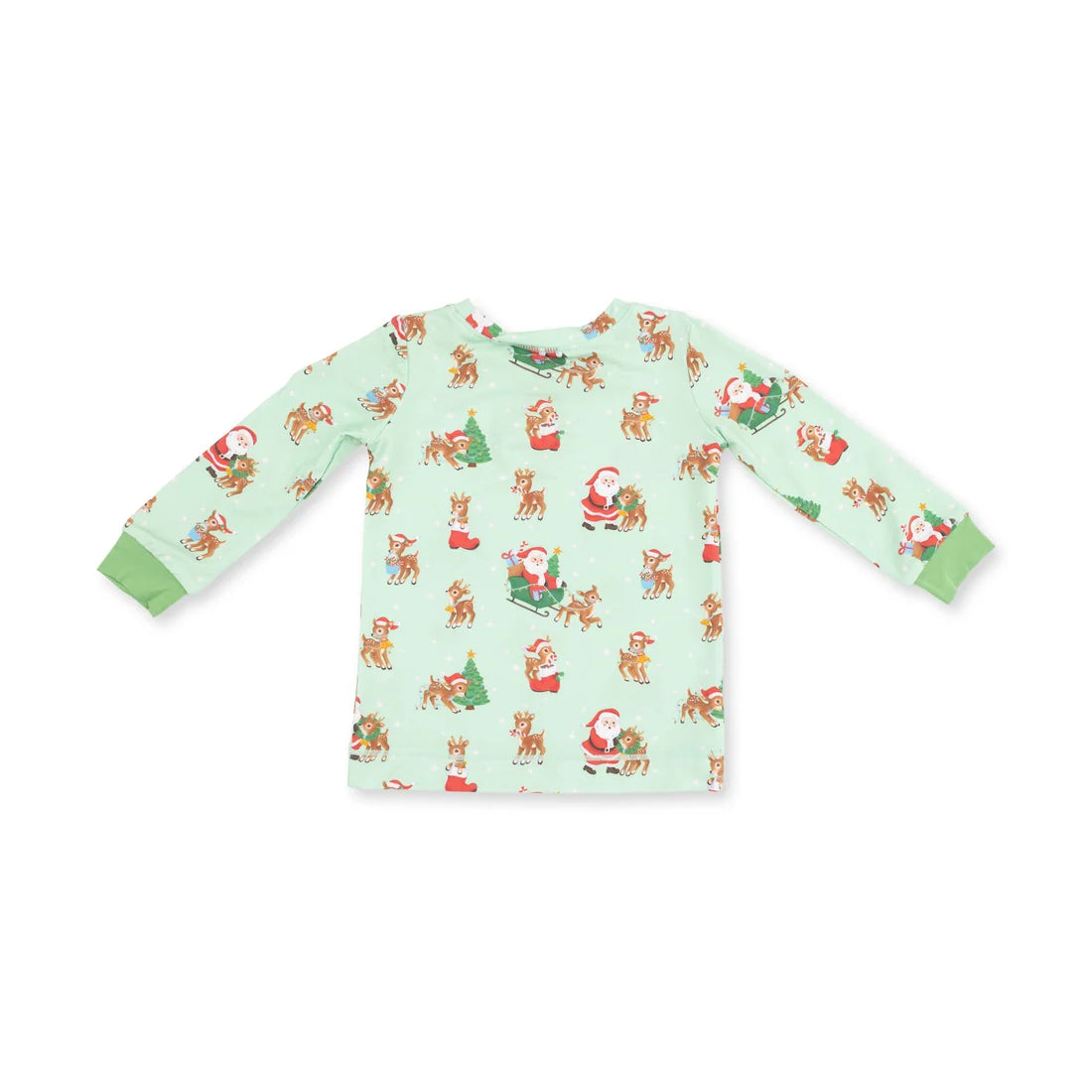 Long Sleeve Loungewear Set- Vintage Reindeer & Santa