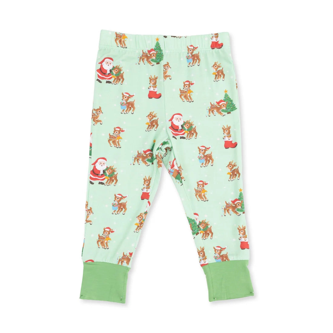 Long Sleeve Loungewear Set- Vintage Reindeer & Santa