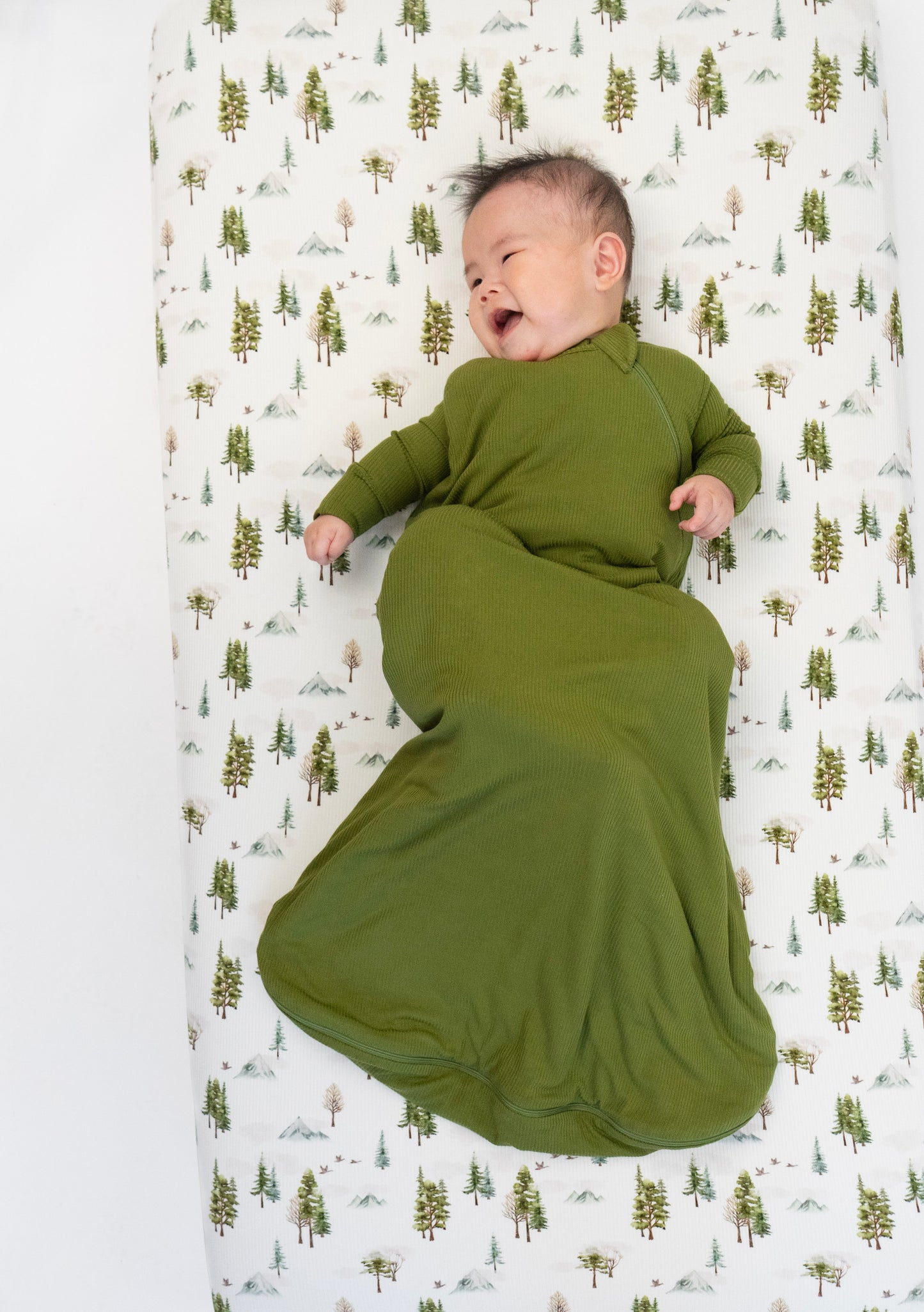 1.0 TOG Ribbed Bamboo Sleep Bag- Olive Green