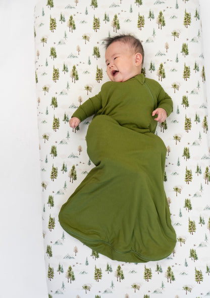 1.0 TOG Ribbed Bamboo Sleep Bag- Olive Green