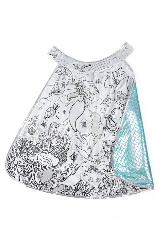 Mermaid Dreamscape Colour-In Cape