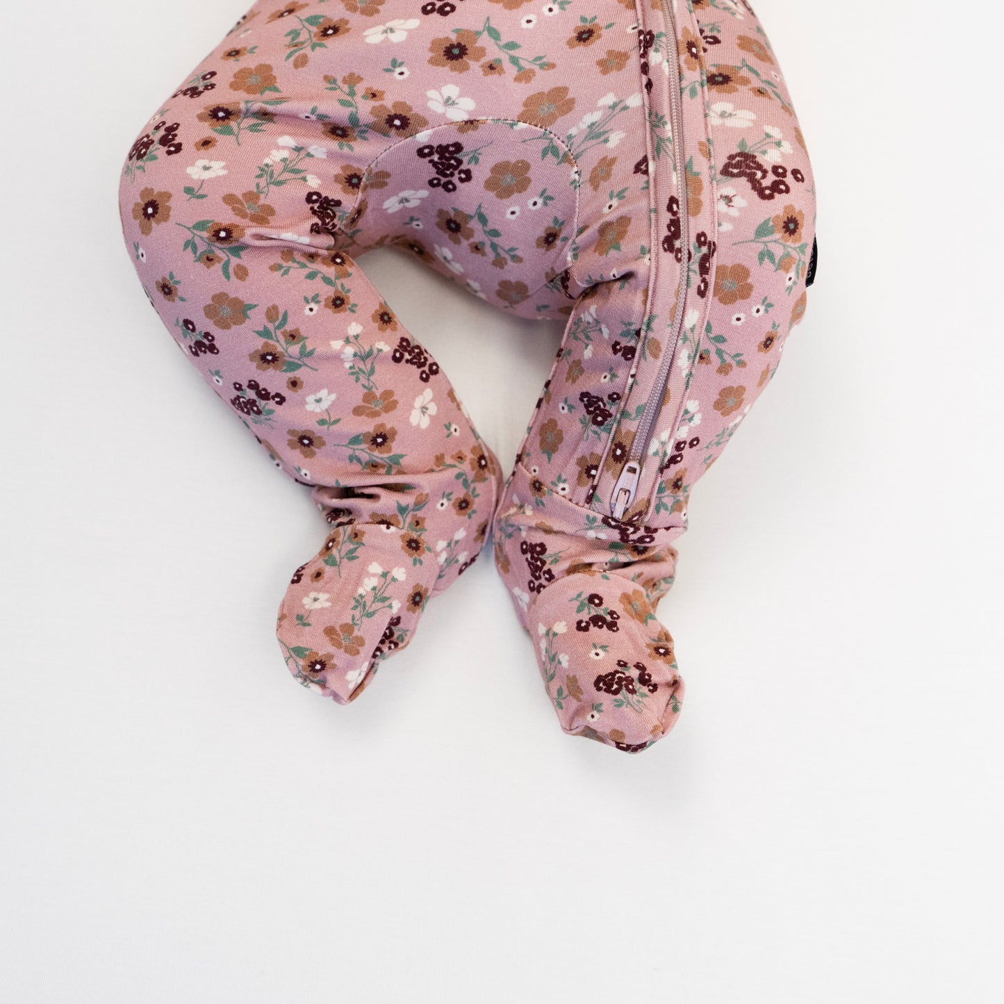 Bamboo Footed Zipper Sleeper- Velvet Garden