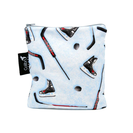 Large Reusable Snack Bag- Hockey