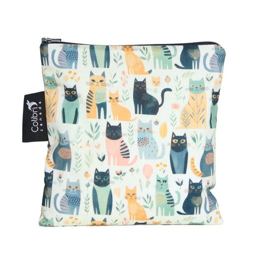 Large Reusable Snack Bag- Cats