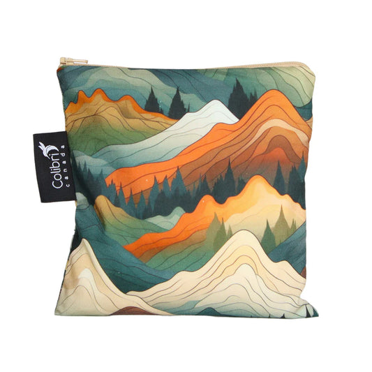 Large Reusable Snack Bag- Mountains