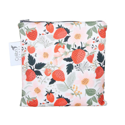 Large Reusable Snack Bag- Strawberry Patch