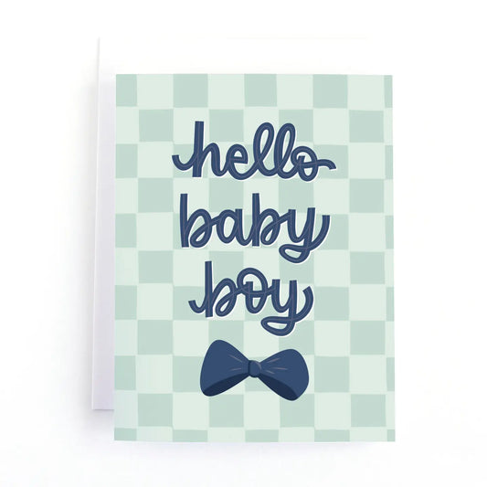 Bow Tie New Baby Card