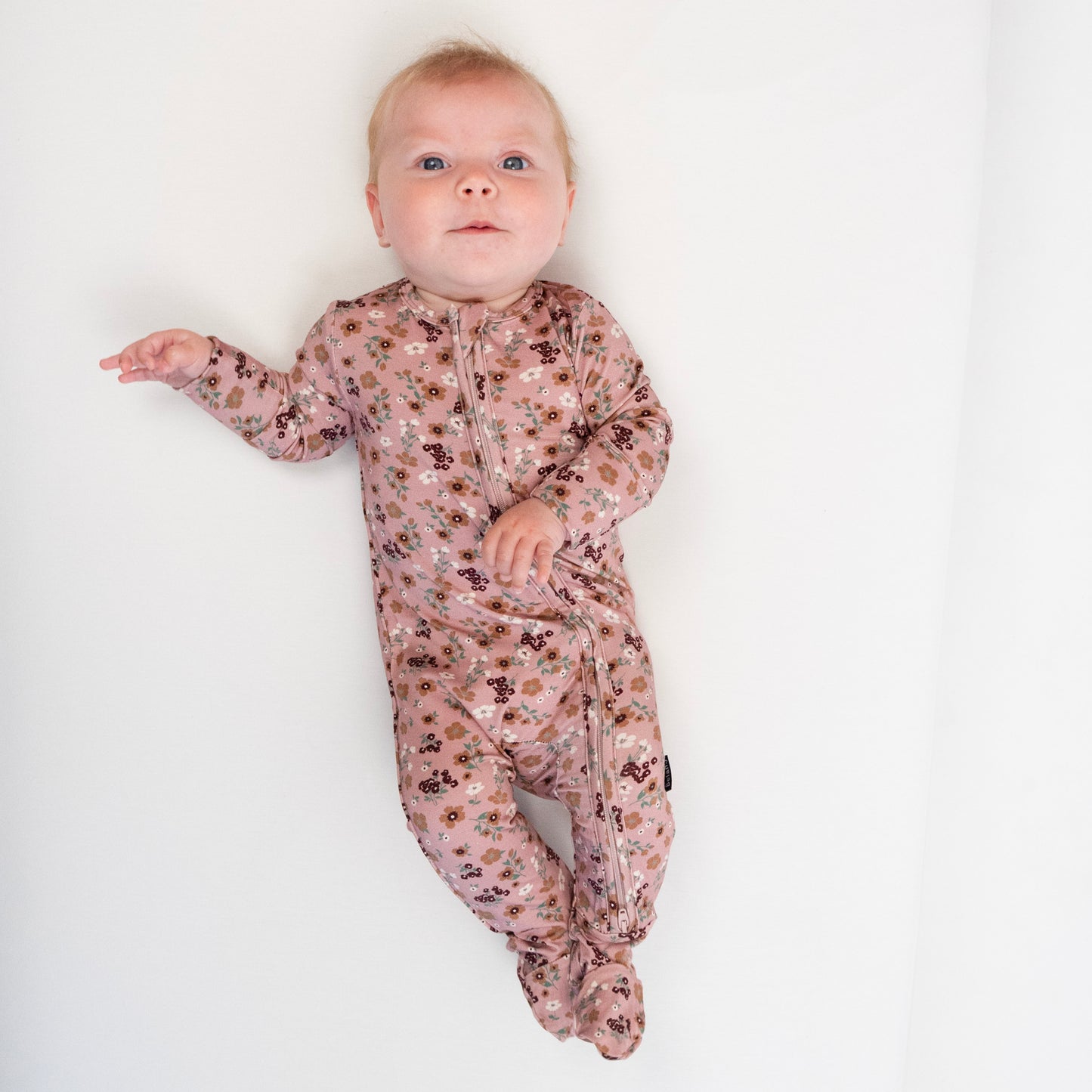 Bamboo Footed Zipper Sleeper- Velvet Garden