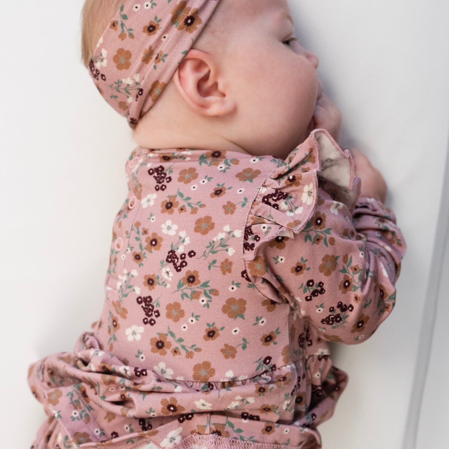 Bamboo Long Sleeve Skirted Onesie- Velvet Garden
