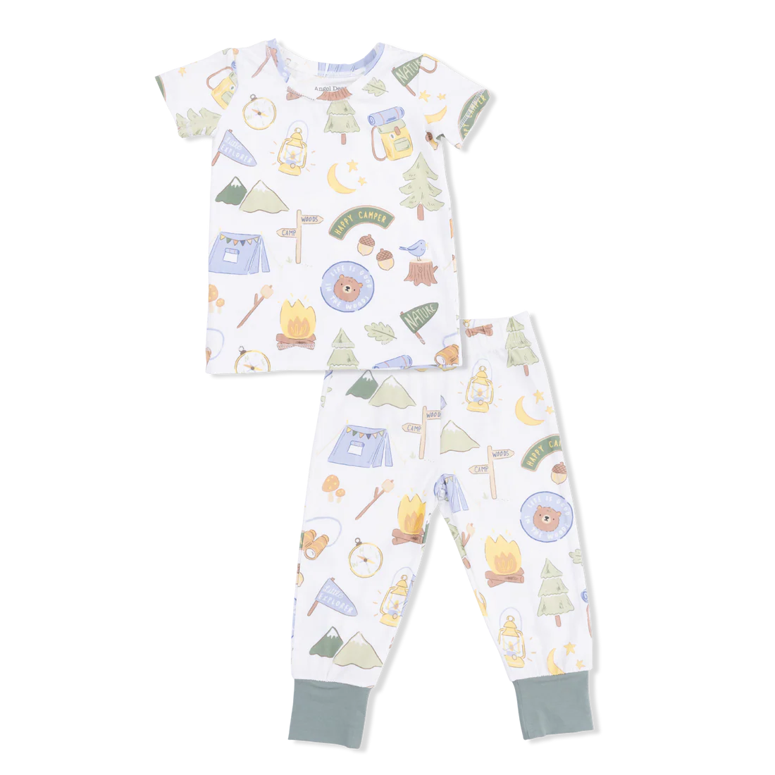 Short Sleeve Loungewear Set- Blue Camping