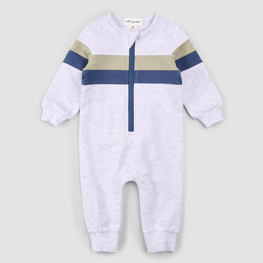Blue and Stone Stripe Playsuit