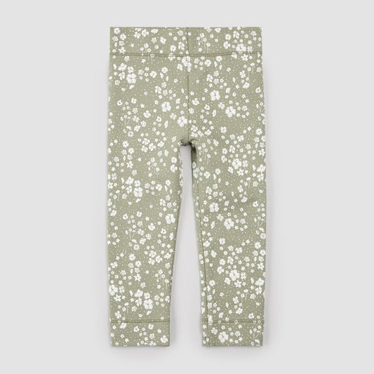 Floral Print on Sage Leggings