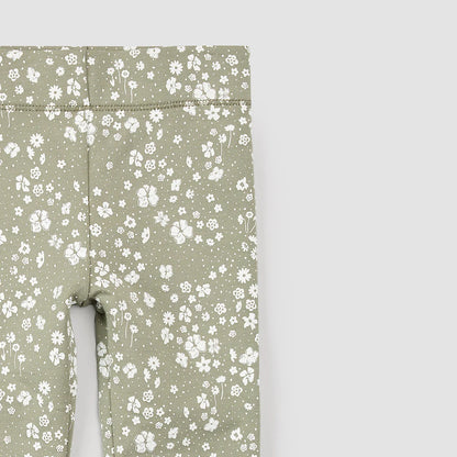 Floral Print on Sage Leggings