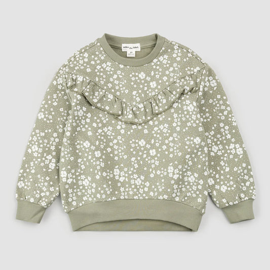 Floral Print on Sage Sweatshirt