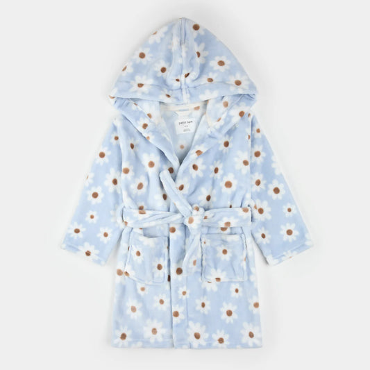 Light Blue Daisy Plush Robe