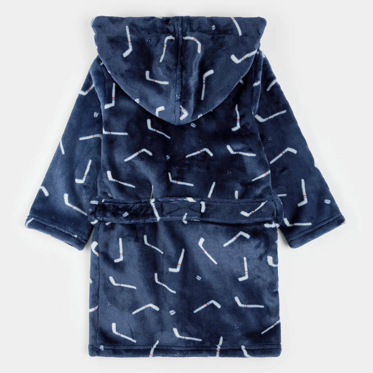 Navy Hockey Sticks Plush Robe