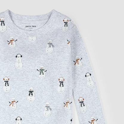 Heather Grey Snowman PJ Set