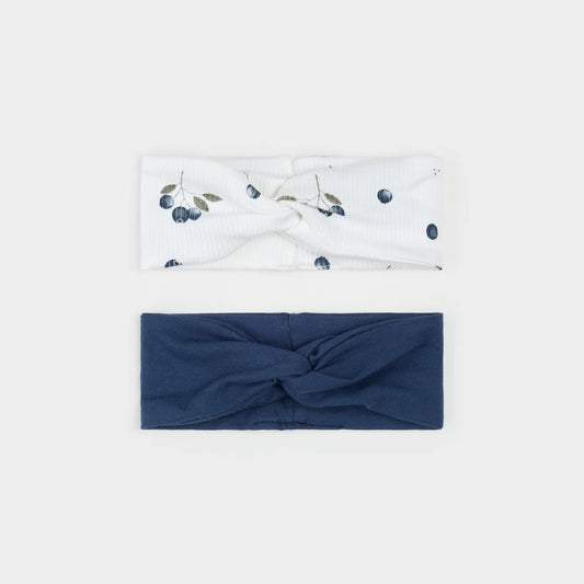 Blueberries & Navy Headband 2pk.