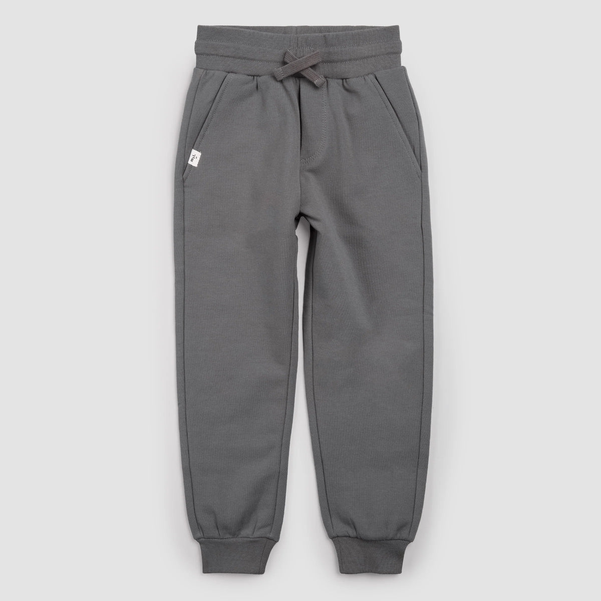 Miles Basics Cotton Fleece Joggers- Smoke