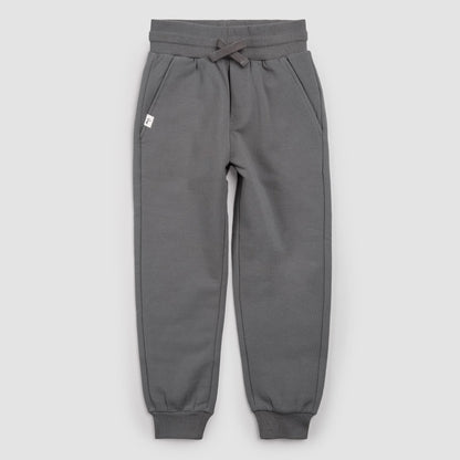 Miles Basics Cotton Fleece Joggers- Smoke