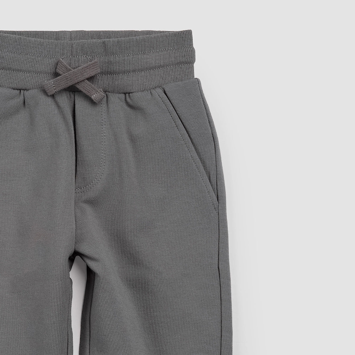 Miles Basics Cotton Fleece Joggers- Smoke