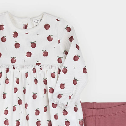 Apple Orchard Ribbed Dress Set
