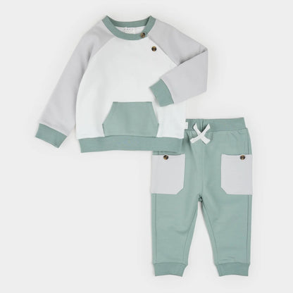 Lunar Rock & Tundra Colour Block Sweatshirt & Jogger Set