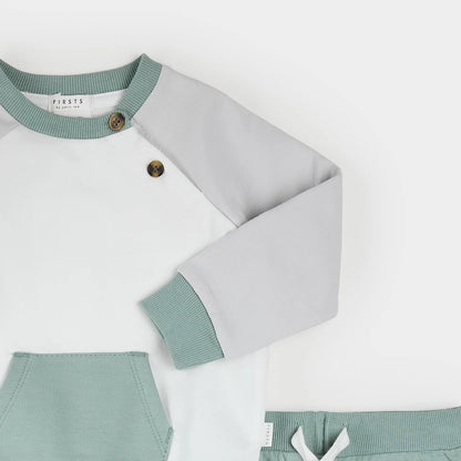 Lunar Rock & Tundra Colour Block Sweatshirt & Jogger Set