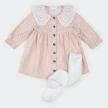 Winter Blooms Brushed Twill Dress Set