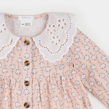 Winter Blooms Brushed Twill Dress Set