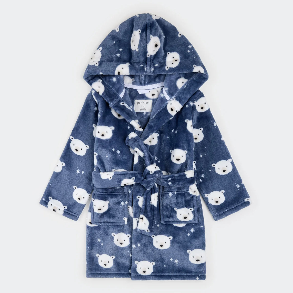 Polar Bears Plush Kids Robe