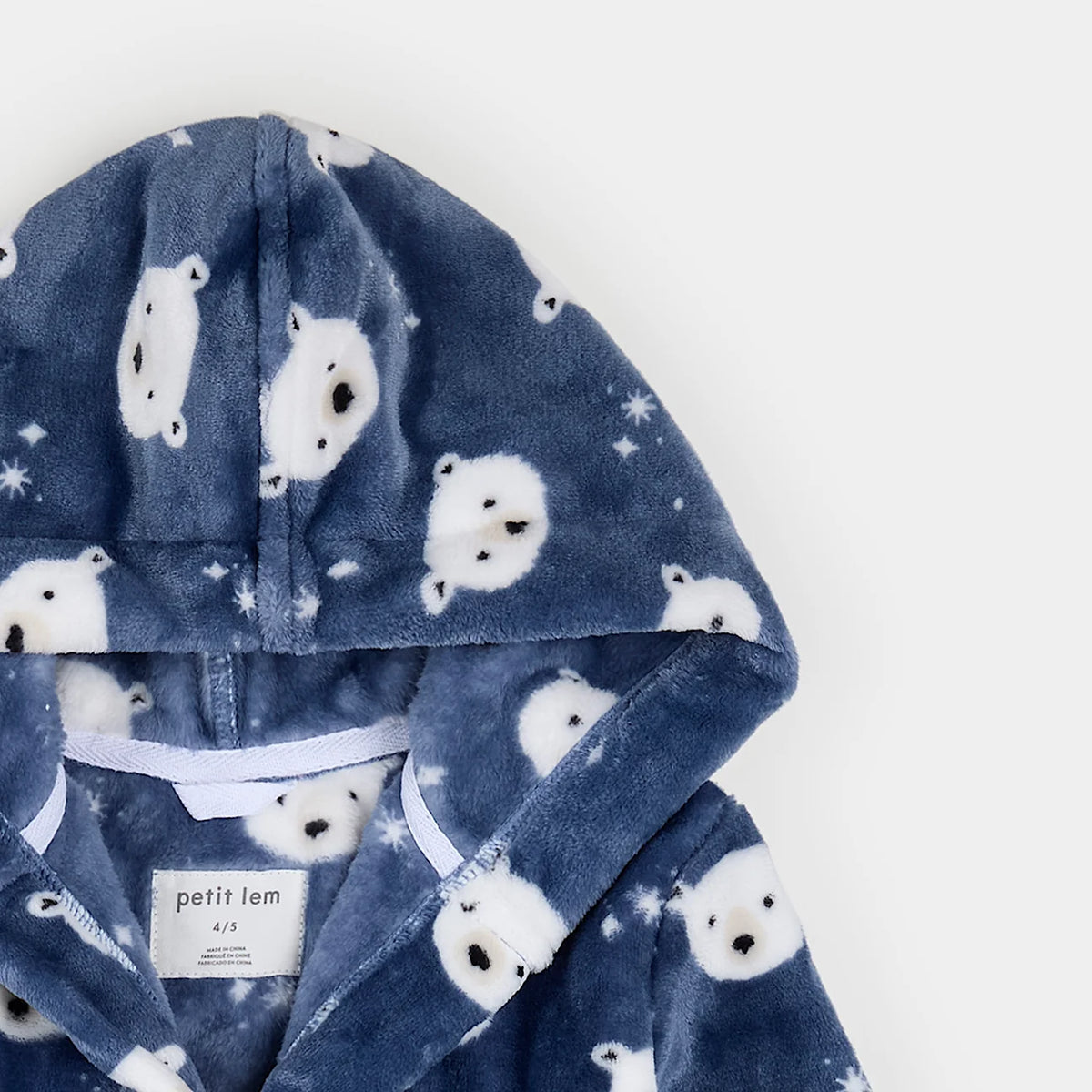 Polar Bears Plush Kids Robe
